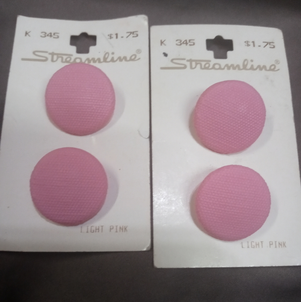 Vintage Buttons Streamline/Light Pink/Size 7/8" (22 mm)